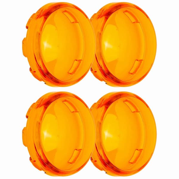 4 stk. 6 cm/2,36 tommer Motorcykel Blinklys Glas Dæksel ABS Universal Motorcykel Tilbehør Gul