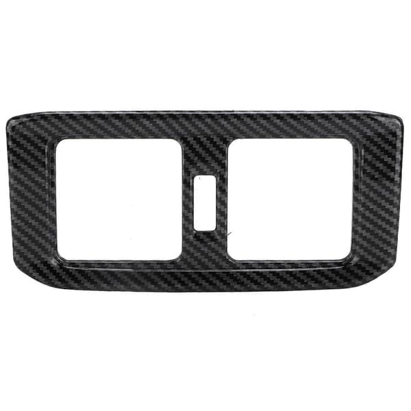 Bageste Luftkonditioneringsudtag Ventilationsdæksel Panel Trim Kulfiberstil Dekoration Udskiftning til RAV4 2019?2021