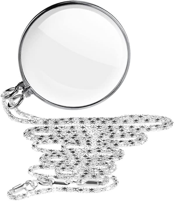 5x Suurennuskaulakoru Pitkä Ripus Metalli 42mm Korut Optica Loupe