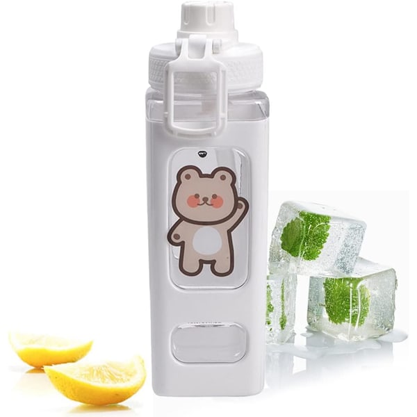##/700 ml:n vesipullo oljella - valkoinen, söpö pullo d##/