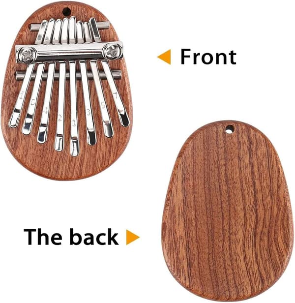 1 x Mini Kalimba (Tåreformet), 8-Tast Kalimba, Bærbar Solid