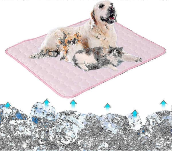 Kylmatta för hundar, sovmatta, tvättbar is-silkesfilt för kennel, soffa, säng