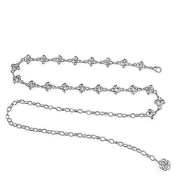 Damarmband Dam Strass Midjekedja En grupp tillbehör (Silver)