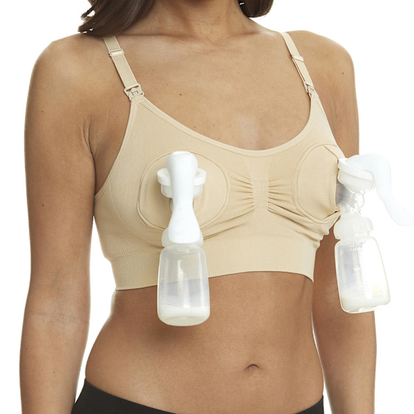 2 Par Dame Brystpumpes Bustier Håndfri Graviditets-BH Blød
