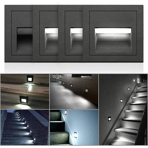 ##/stycken 3W LED Inbyggd Vägglampa, Kallt Vit IP65 Vattentät Sta##/