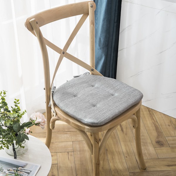 ##/Lysegrå anti-slip sædepude, have stol pude, 39*40cm##/
