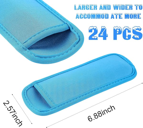 24-pack Isglasskydd Återanvändbara Popsicle-påsar Frostskyddande Is