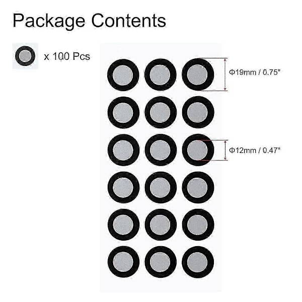 100 st 3D-skannermarkörer 12 mm för 3D-skanner, 3D-spårningspunkter Referenspunktsmarkörer, Diffusa reflektionsmarkörer