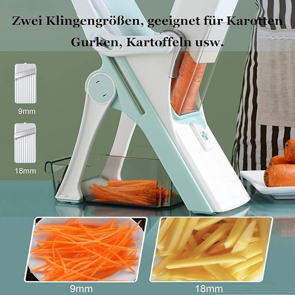 ##/Grønnsaksjærer med justerbar 5-blad rasp julienne planing##/