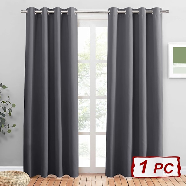 ##/1 stk mørklægningsgardin grå - 120 x 180 cm##/