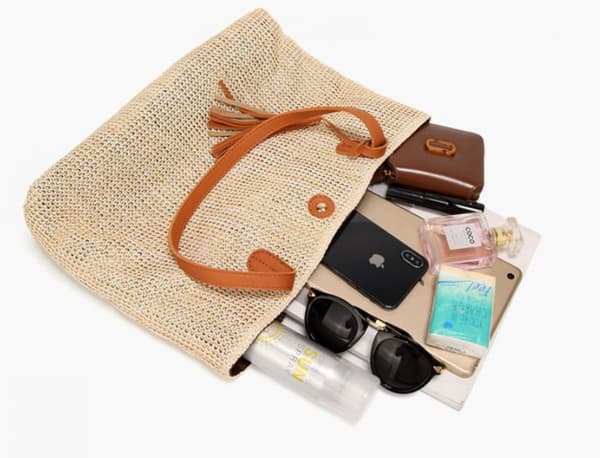 Axelväska Dam Väska Halmvävd Crossbody Bohemia Handväskor
