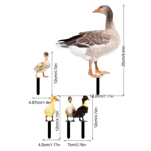 Tredimensionell akryl golvplatta i form av en anka för