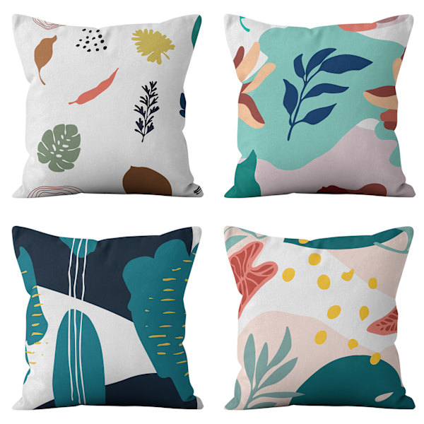 4 kpl tyynynpäällisiä, tyynynpäällinen 45x45cm tyynynpäälliset Deco