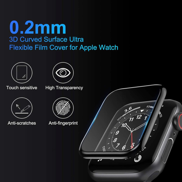[3-pack] Skärmskydd för Apple Watch Series 6/SE/5/4 44 mm, 3