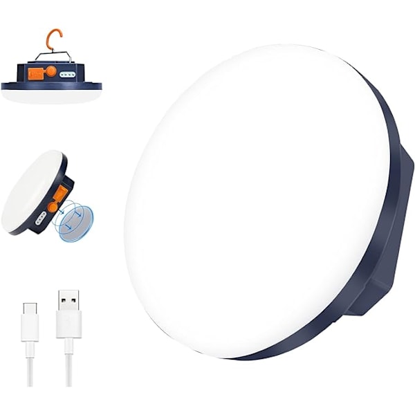 Bærbar Campinglampe (Hvitt Lys USB-Lading), 4800mAh Strøm