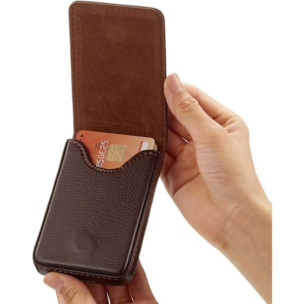 2 stk. Visitkort Holder, Lodret Version PU Læder Business