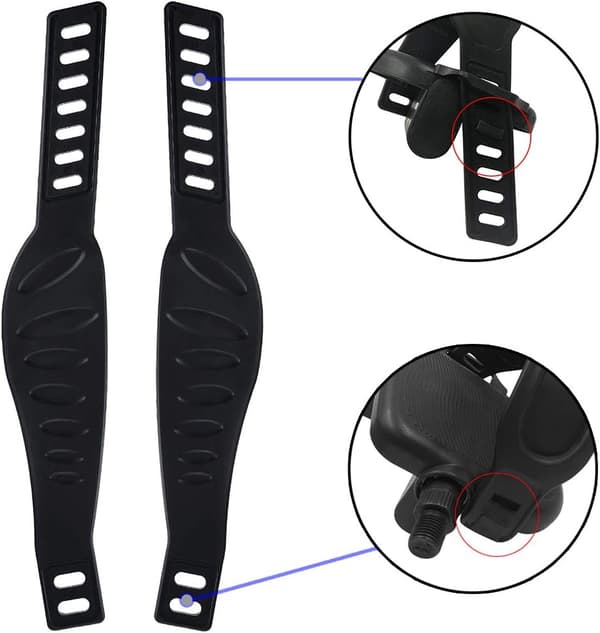 4 stk. Sykkelpedalstropper, Heavy Duty Justerbar Lengde
