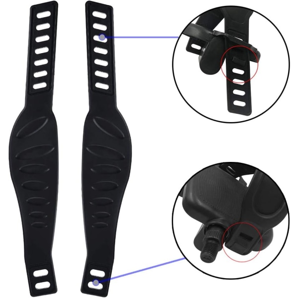##/Træningscykel Pedalstropper, 4 Pakke Heavy Duty Justerbar Længde Univer##/