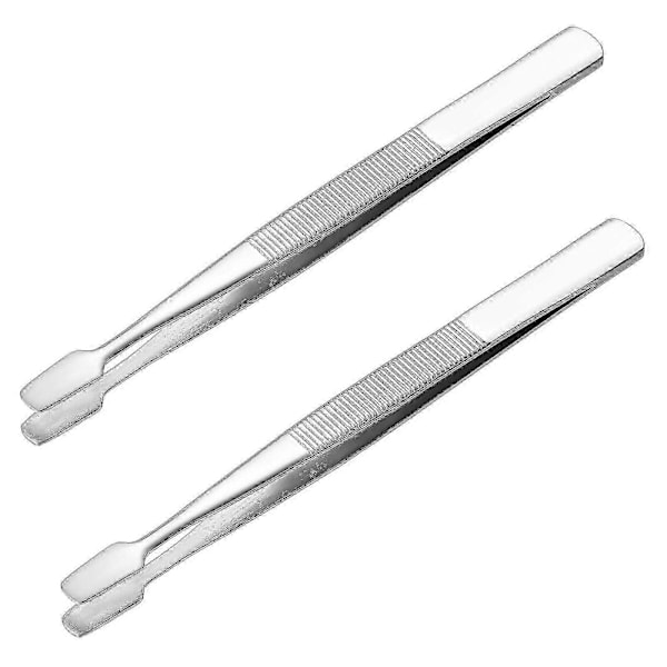 2 st Frimärkspincett Filateli Frimärkssamlare Frimärkssamlarpincett (silver)