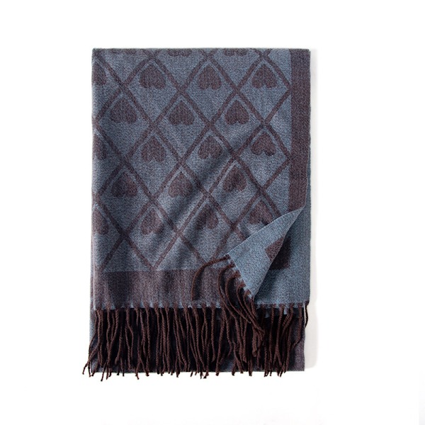 Höst- och vinterkärlekstryckta halsdukar, rutiga halsdukar, modeaccessoarer