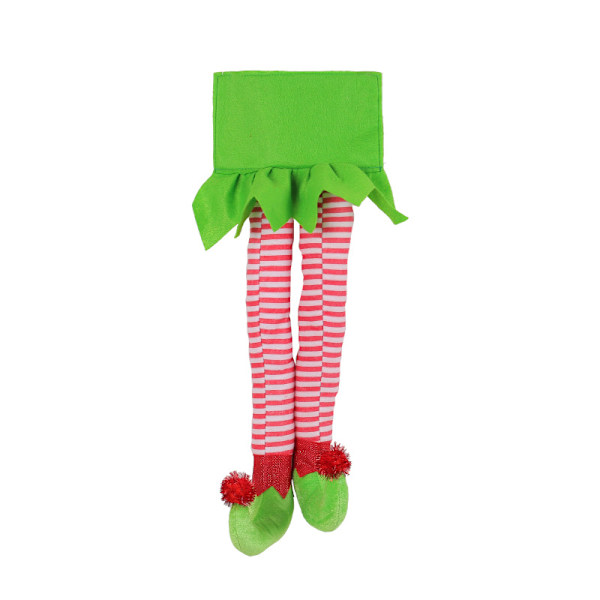 Gröna tomteben i tyg för jul, docktillbehör hänge
