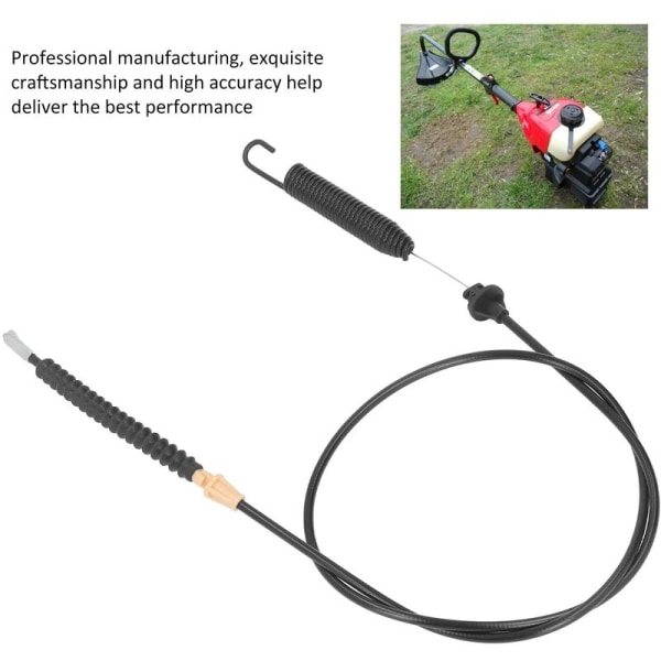 Gräsklippardeckens ingreppskabel, deckkopplingens kabel med fjäder C