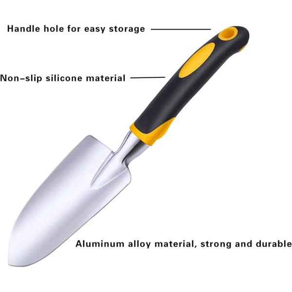 Hagespade i rustfritt stål for planting, omplanting og ugress