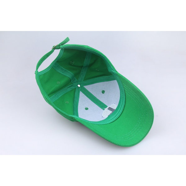 Grön Super Mario Bomullsbroderad Hatt, Vuxen Storlek (55-60cm)