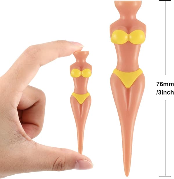 15 Sjovt Golf Tees Lady Bikini Girl Golf Tees, 76 mm (3 Tommer