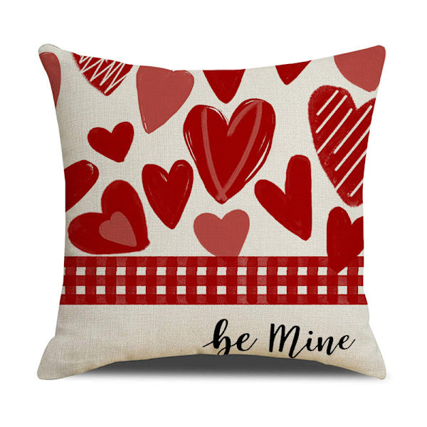 ##/4 stk Valentinsdag Hjerte Ballong Lin Putetrekk, 45x45 cm##/