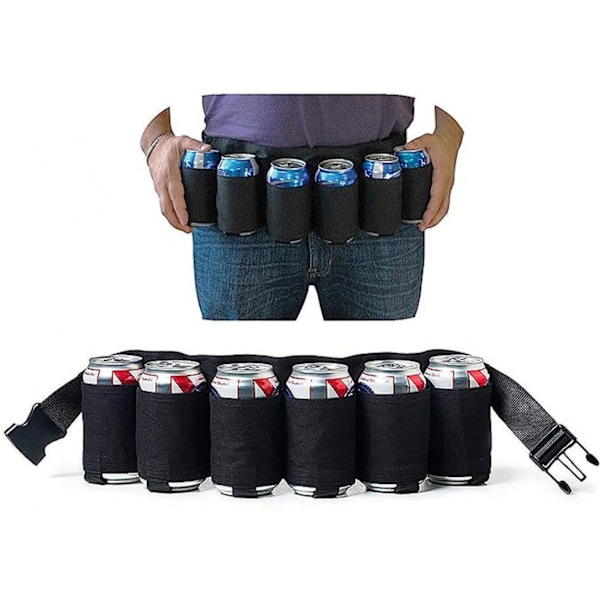 ##/Portable drinker beer soda can belt holder 6 drinks##/