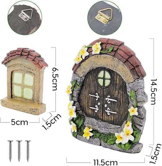 Feenes Hage Dør Miniatyr Dør for Trær Hjem Tilbehør Tre