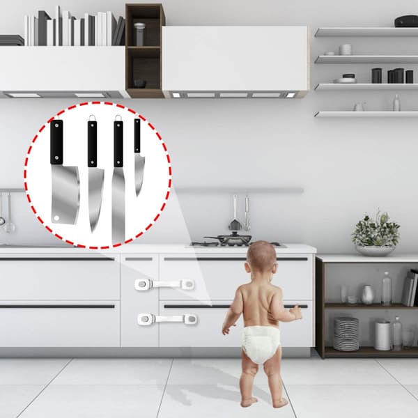 8 Pakk Baby Sikkerhetslåser - Barnesikkerhetslås, Baby Dør Lås for