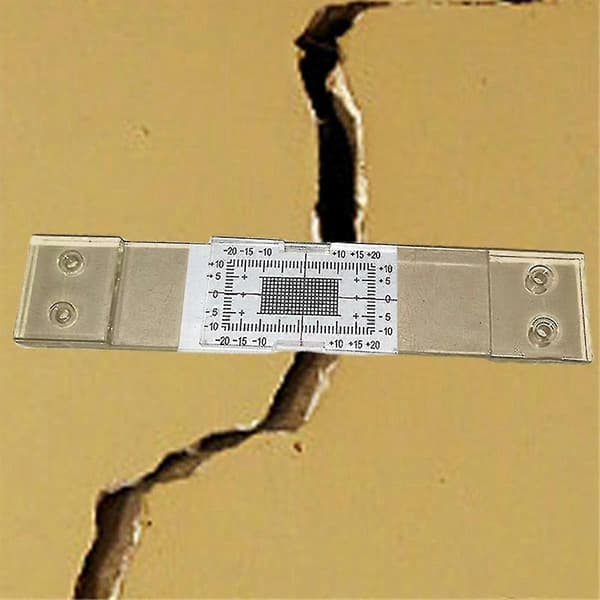 Sprickövervakningsprotokoll, 1 st Sprickmätningsverktyg, Sprickbreddsmätare, Klar Akrylhörnspricka