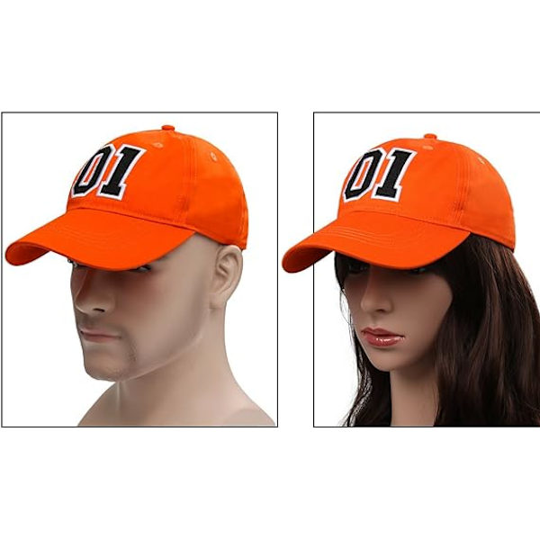 Orange Baseball Cap, General Lee 01, Good OL, med broderet A