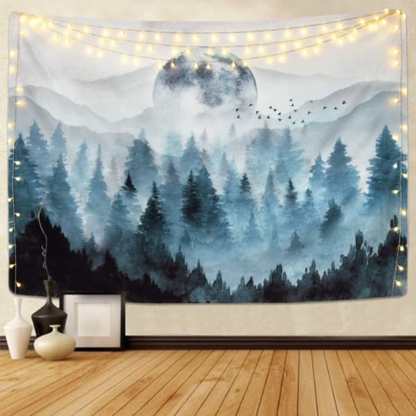 70x100cm, Sumuinen metsä Great Smoky Mountains -seinävaate
