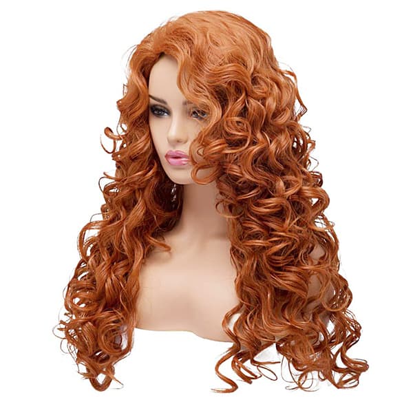 ##/Långt lockigt fluffigt vågigt peruk cosplay peruk##/