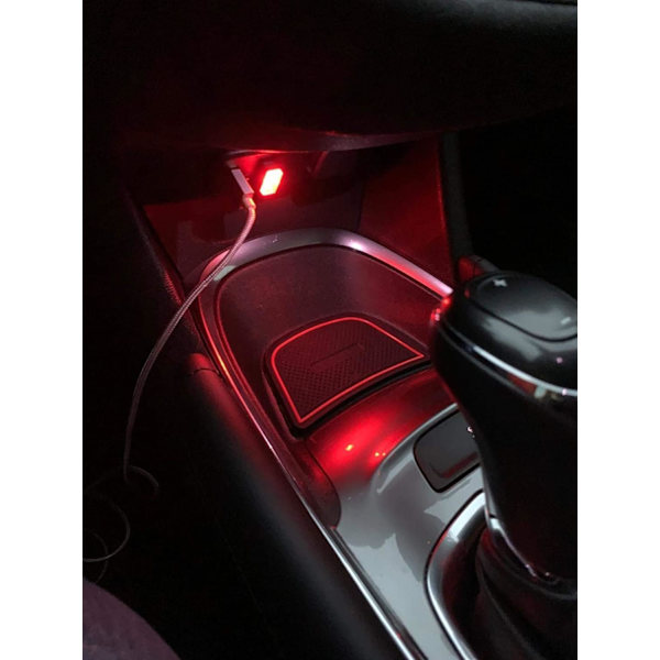 7 stk USB LED-lys for bilinteriør, 5V pluggbar belysning