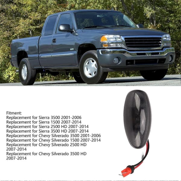 12V Skjermlykt Erstatning for Chevy Silverado 3500 1500 2500 HD 3500 HD Rød