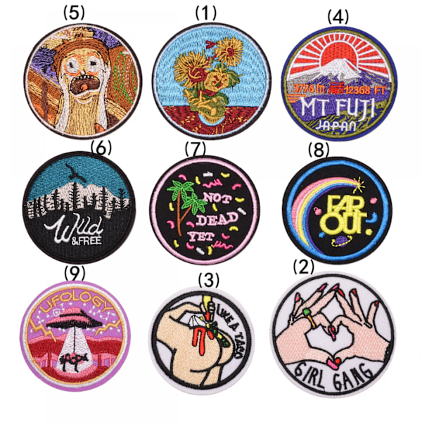/#/Pakke med 9 runde stofpatches/#/