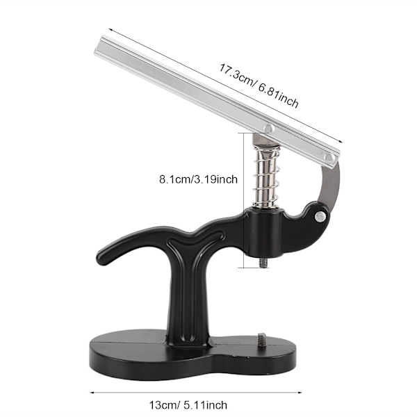 ##/13-delad svart uppsättning tryckverktyg klockpress baksida klockmakare reparation##/