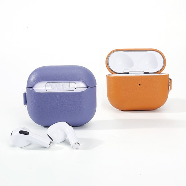 ##/Læderetui Kompatibelt med Apple AirPods3 - Håndlavet med Ægte Læder - Beskyttende AirPods Cover - AirPods Læderetui Cover##/