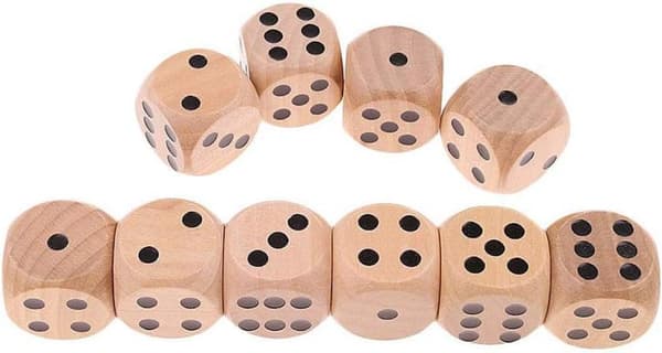 ##/Träspel tärningar för ögon 20 mm 18 stycken##/