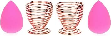 Svampeblenderholder, (2 pak Rose Gold) Makeup Svampe Tørring S