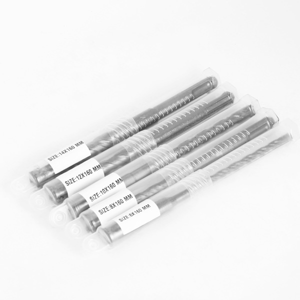 Metalliska borr för betong, 6,8,10,12,14 x 160 mm, 5 st, kakelborr