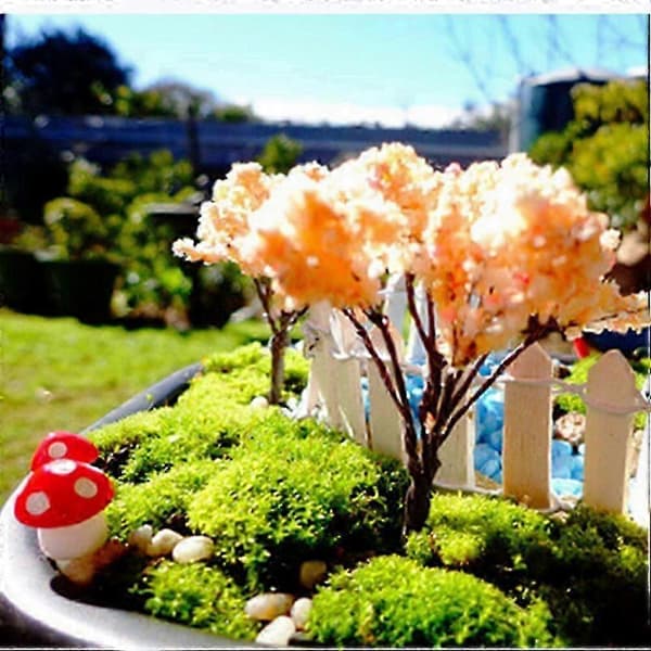 10 st Mini Svamp för Trädgårdsdekoration Blomkrukor Bonsai Mikro Landskapsdekor (Röd)