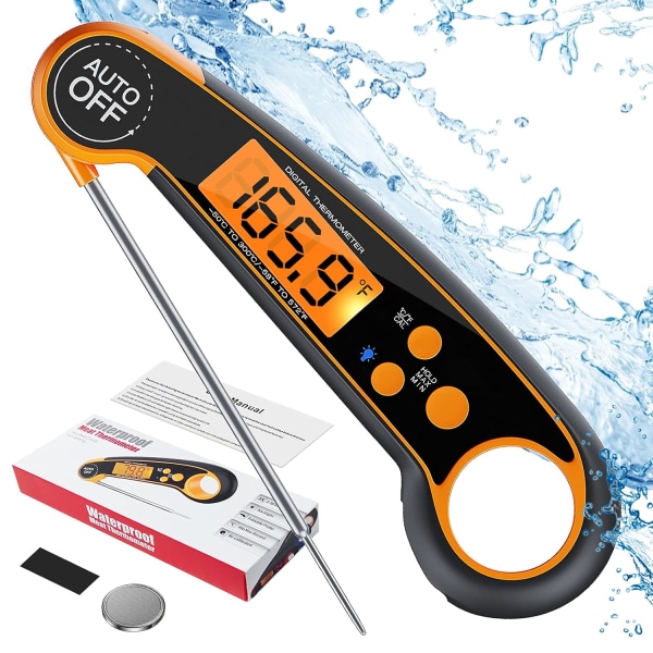 Laddningsbar LED Kötttermometer - Omedelbar Avläsning Digital Köks
