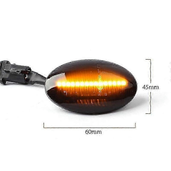 2 stk. LED dynamiske sidemarkeringslys blinklys blinklygter til Opel Corsa B Corsa C Astra F Combo B Combo C