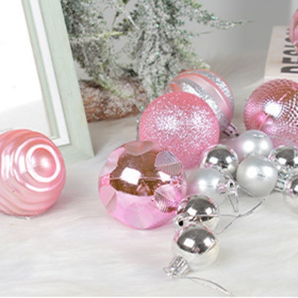 ##/(Rosa) Julgransdekoration hängande bollar##/