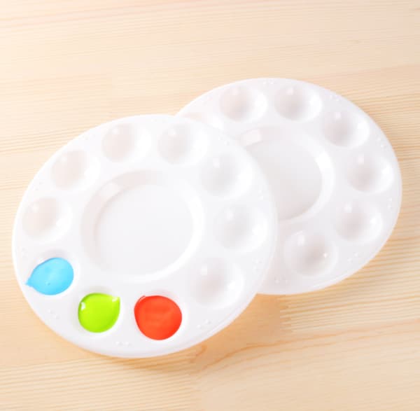 ##/Set med 5 Relaxdays målarpaletter för blandning av färger##/